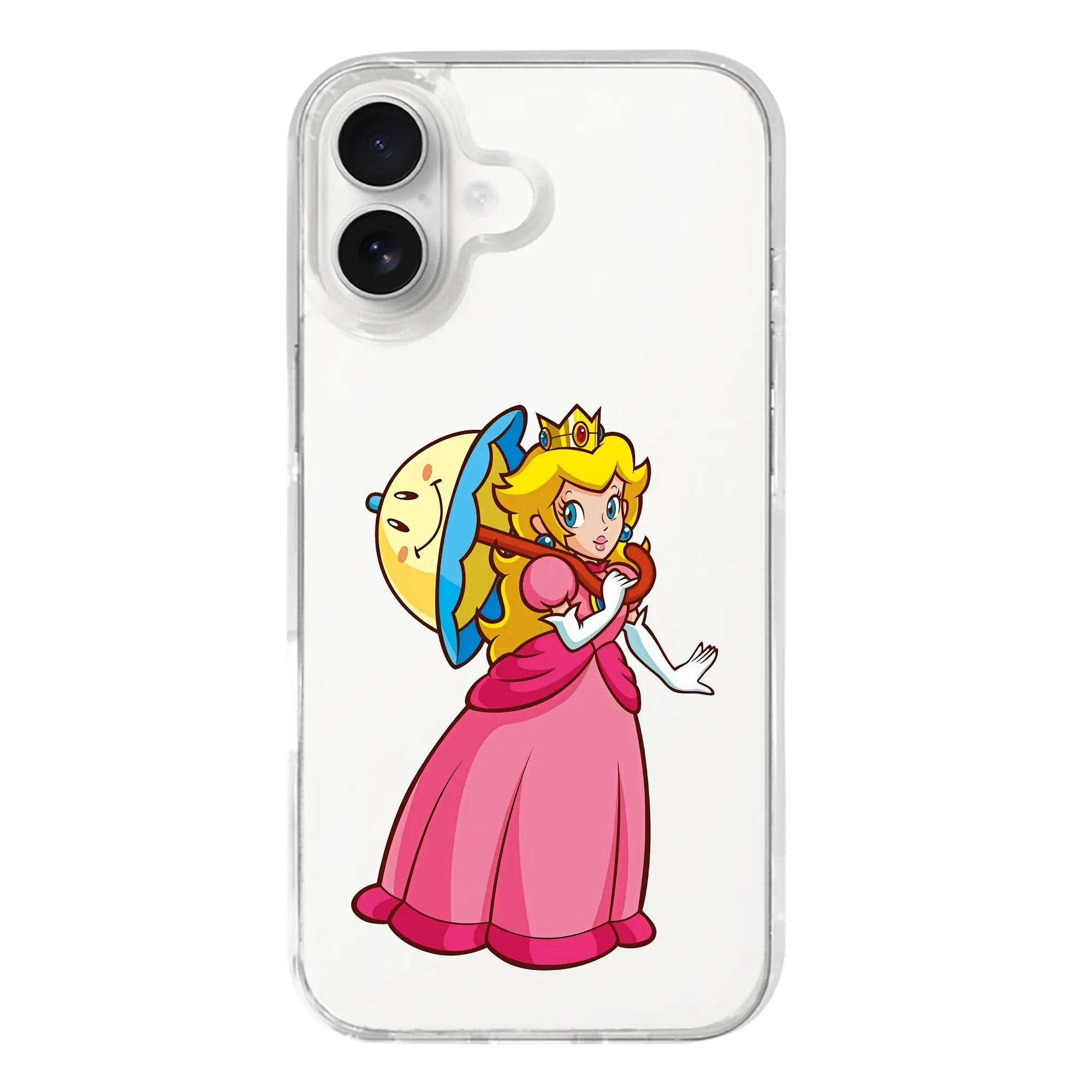 マリオ グッズ ピーチ姫 - iPhone 17シリーズ 透明スマホケース – 薄型・耐衝撃・精密フィット保護カバー
